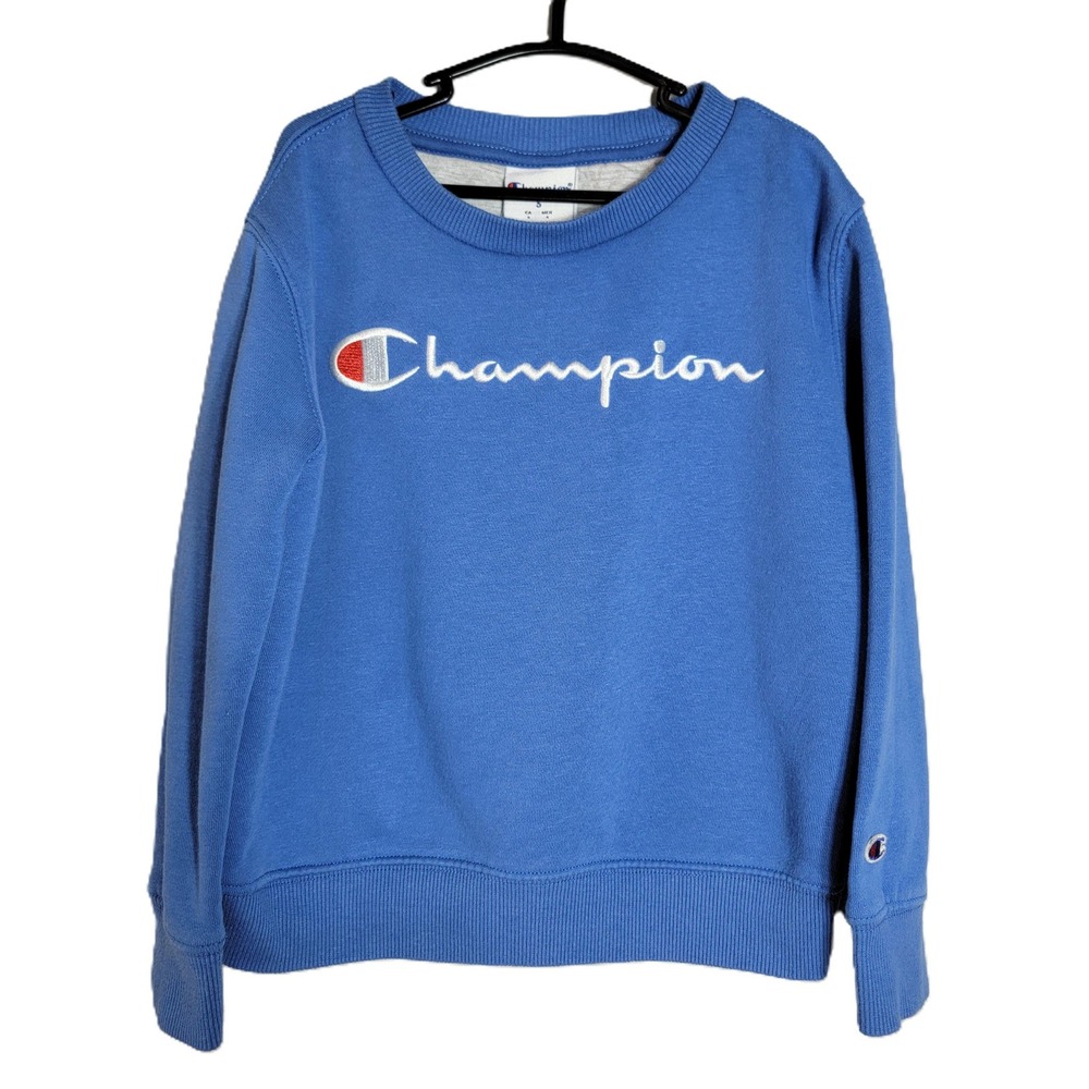 Champion Boys Blue Embroidered Logo‎ Crewneck Sweatshirt Size 5 C733LK004